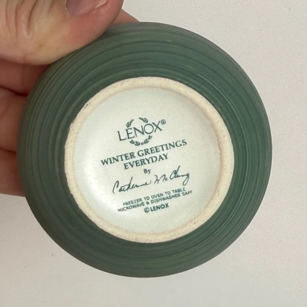 Lenox Winter Greetings Everyday Plaid Condiment Dipping Bowls Set of 4 Green Red